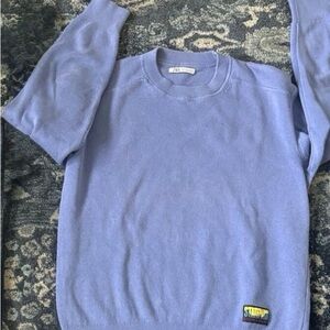 Zara Men's Light Blue Crewneck Sweater